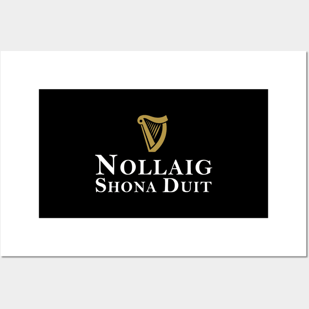 Nollaig Shona Duit Christmas Irish Drink Wall Art by The Gift Hub